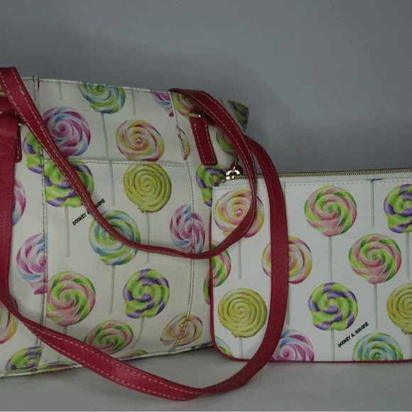 Dooney & Bourke Multicolor Lollipop Print Tote Set - Picture 2 of 2